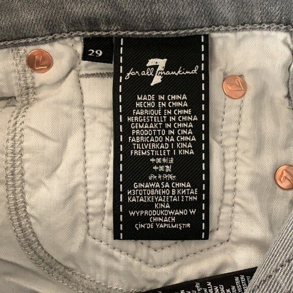 7 For All Mankind Marble Jeans Gray Size 29 - Picture 8 of 12